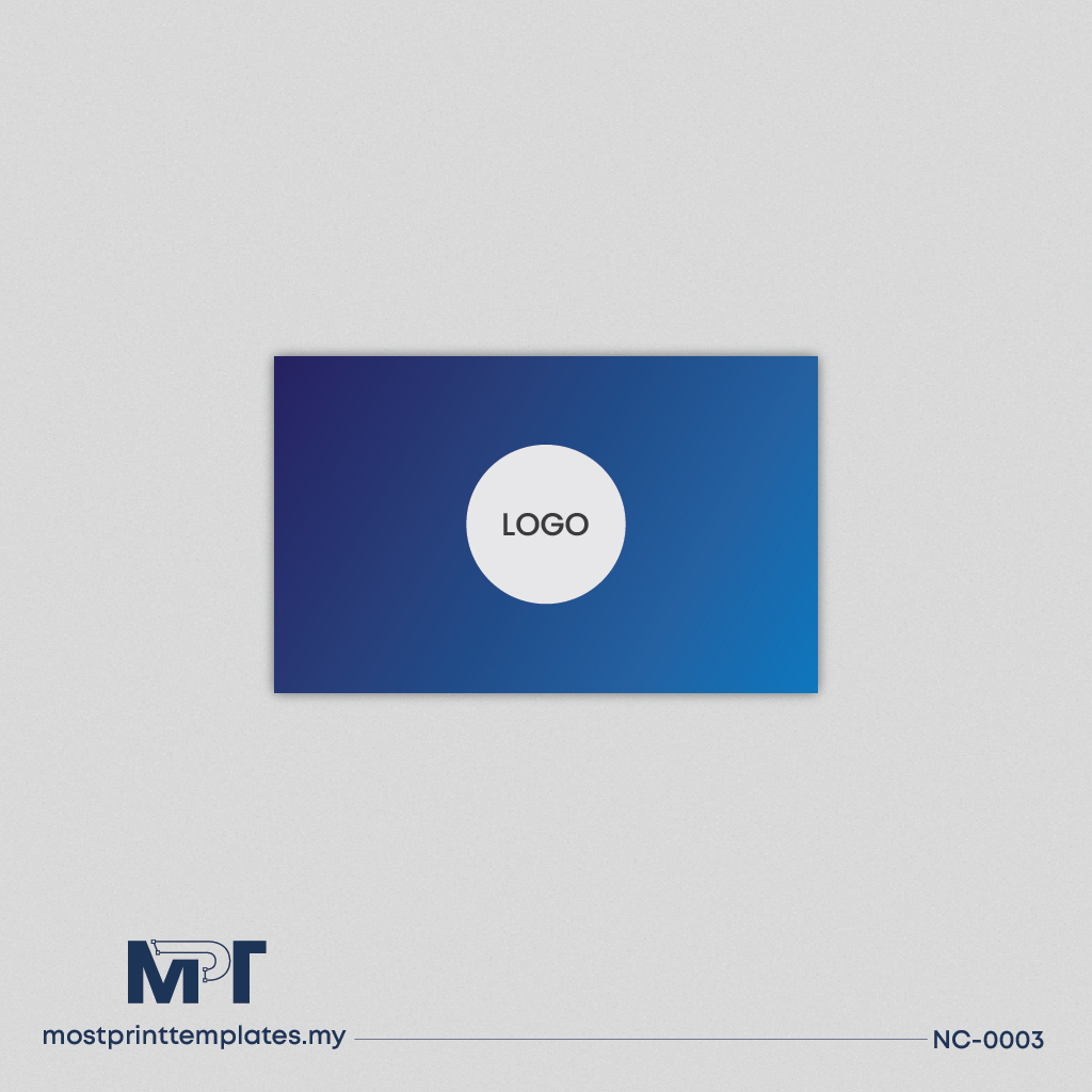 Modern blue corporate business card template NC-0003