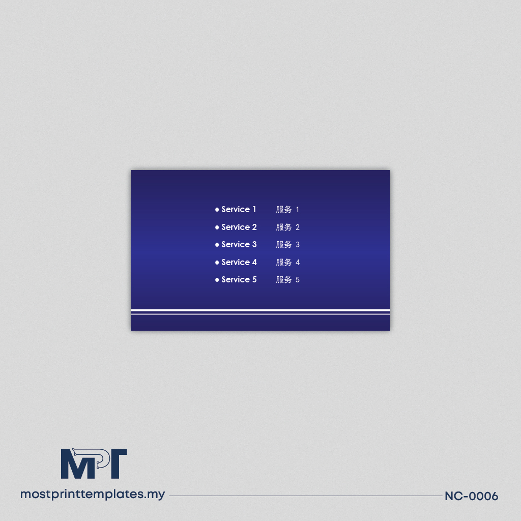 Healthcare bilingual business card template NC-0006