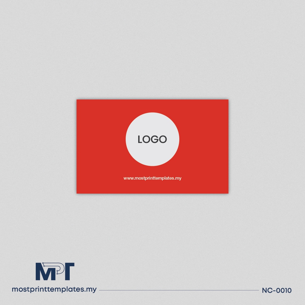 Red bottom bar business card template NC-0010