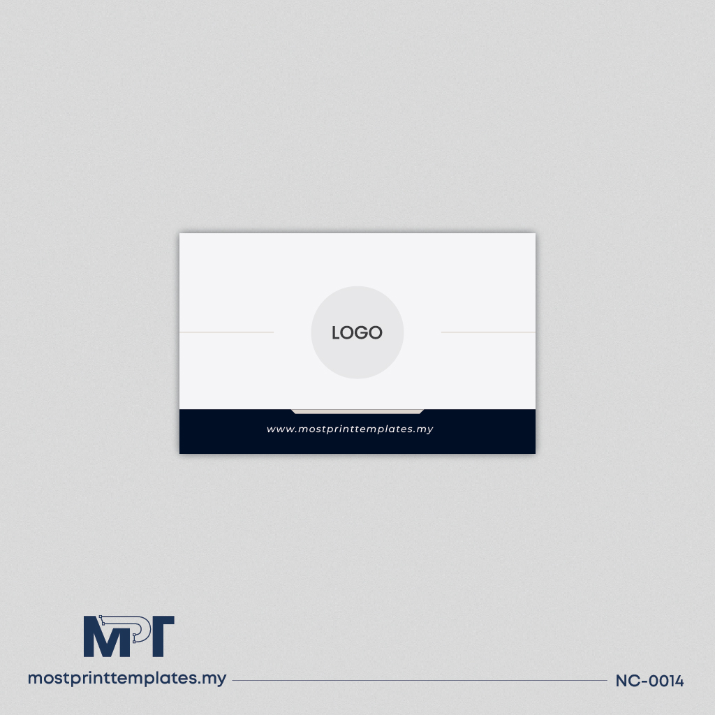 Premium navy business card template NC-0014