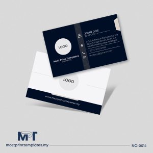 Premium navy business card template NC-0014