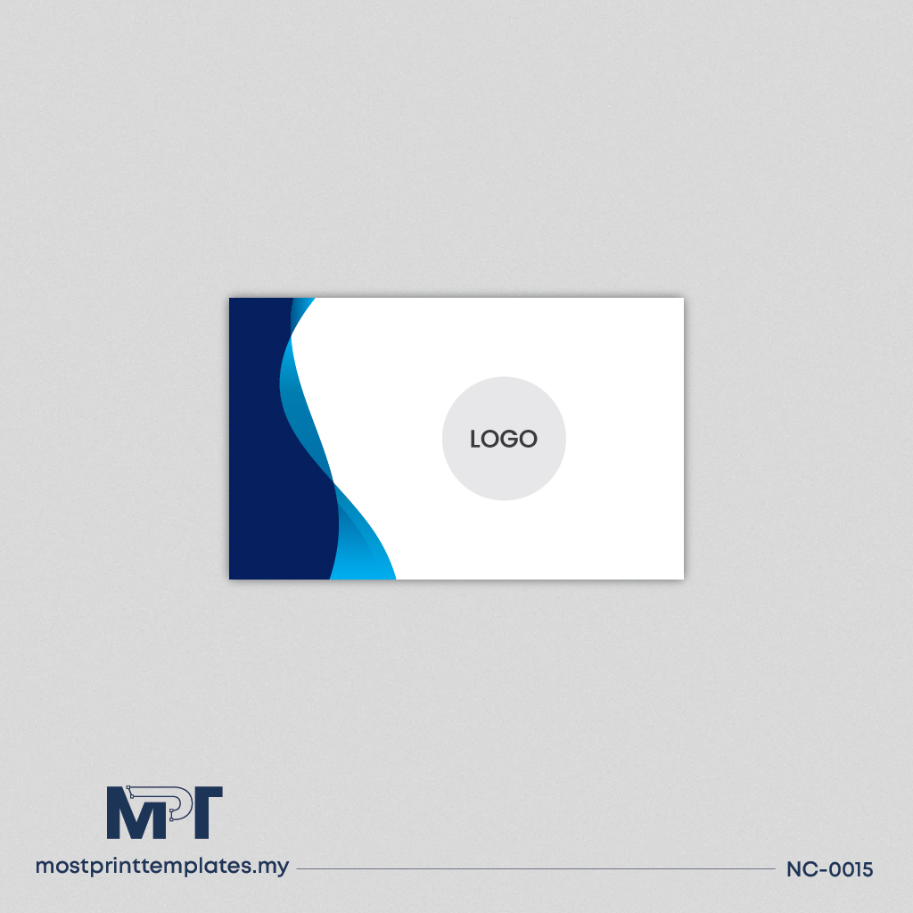 Blue wave business card template NC-0015