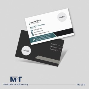 Teal executive business card template NC-0017